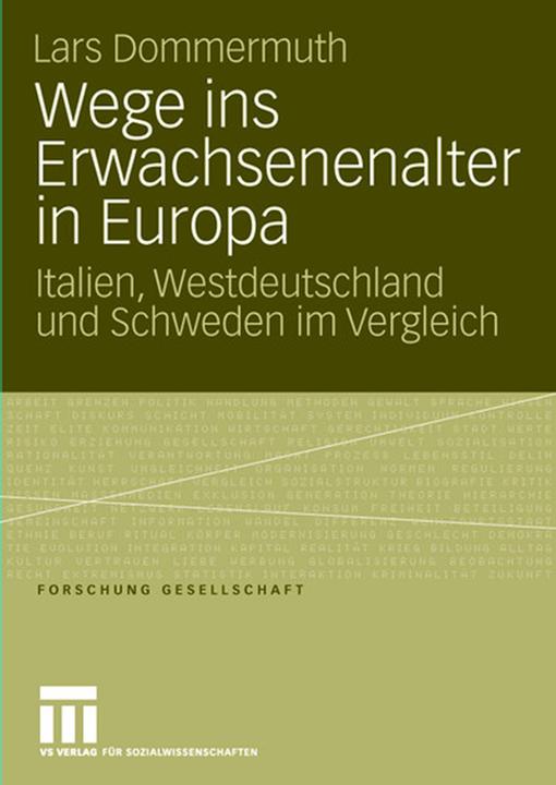 Produktbild Wege ins Erwachsenenalter in Europa (Deutsch, Lars Dommermuth, 2007)