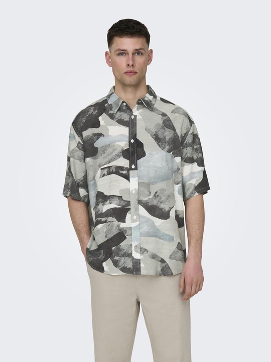 Produktbild Only & Sons Locker geschnitten Hemdkragen Hemd Hemd (XL)