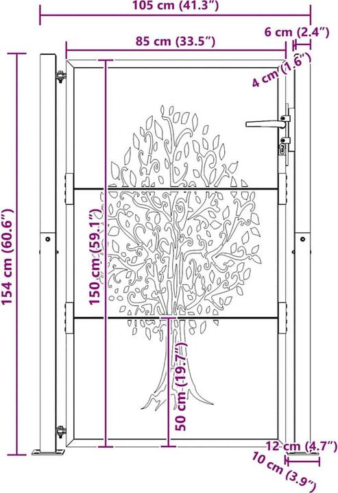 Image du produit vidaXL Gartentor