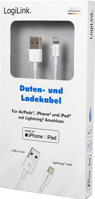 Produktbild LogiLink Lightning - USB A (1 m, USB 2.0)