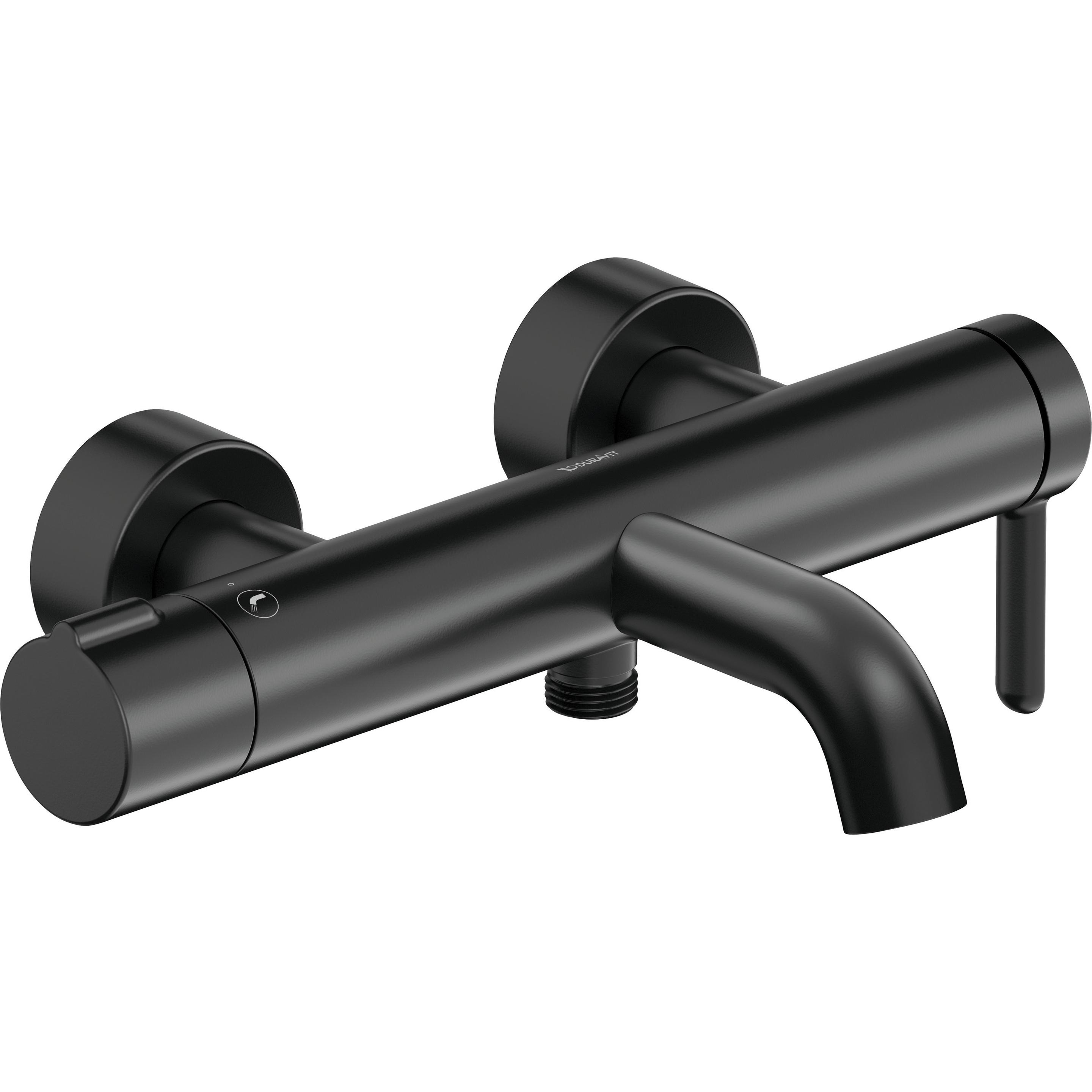 Duravit, Badarmatur, Einhebel-Wannenmischer C.1 Aufputz schwarz matt
