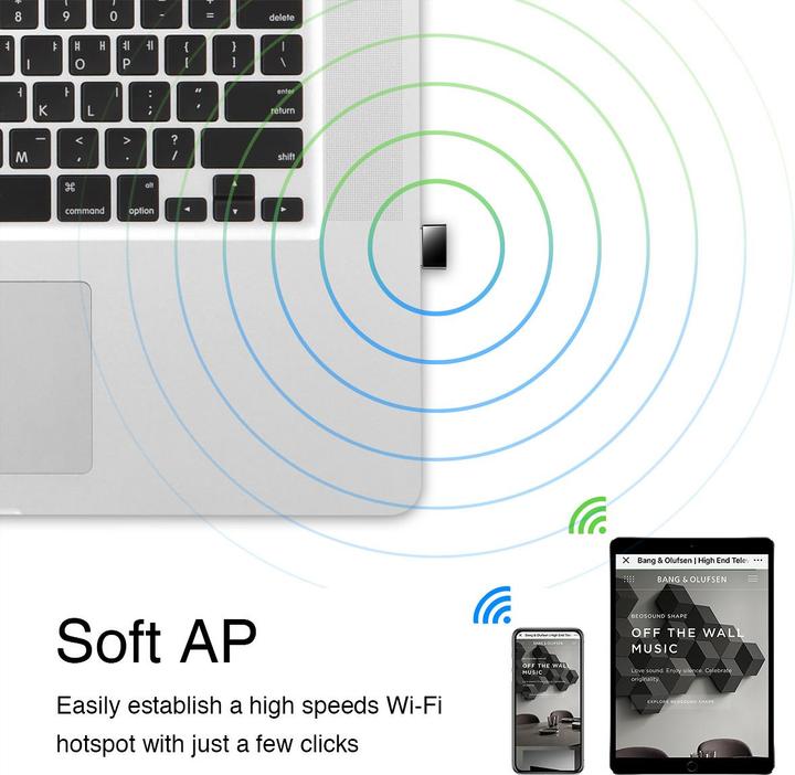 Produktbild Cudy WL 650 USB Dual Band WU650 AC650 (USB)