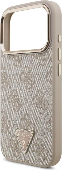 Immagine prodotto Guess Case Magsafe 4G PU Leather Case With Triangle Logo And Gold Metal Camera Frame For iPhone 17 P (Apple iPhone 17 Pro)