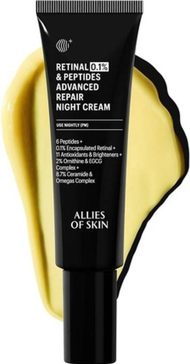 Actual product image Allies Of Skin Retinal 0.1% Peptides Repair Night Cream (Suntan cream)