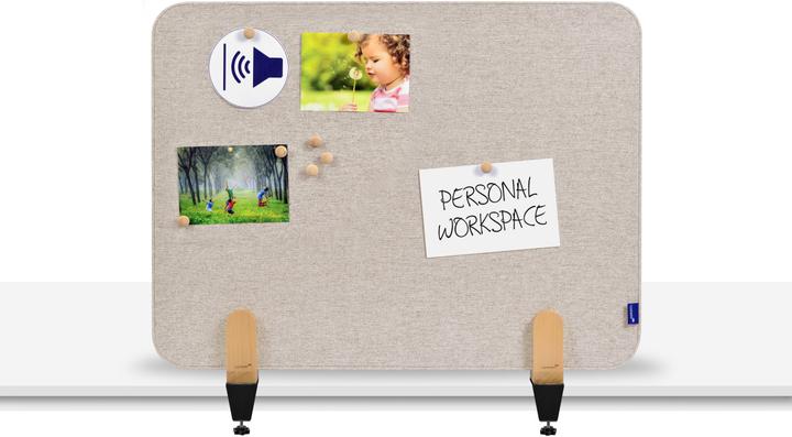 Produktbild Legamaster ELEMENTS Tischtrennwand akustik Klammern (80 x 60 x 21 cm)