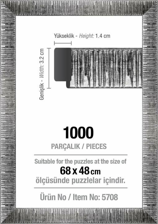 Produktbild Lamberth 1000 Piece Puzzle Frame - Silver - 3 cm (1000 Teile)