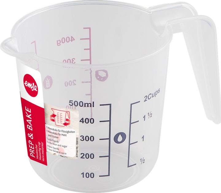 Actual product image Emsa Prep&Bake Plastic Measuring Cup 0,5L (500 ml)