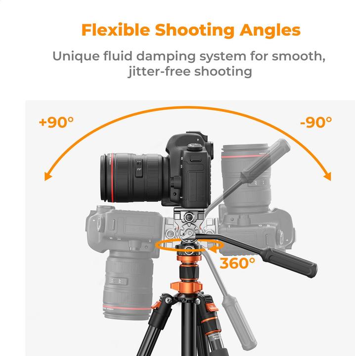 Produktbild K&F Concept K234A7+FH-03 Magnesium Aluminum Alloy Tripod (Metall)