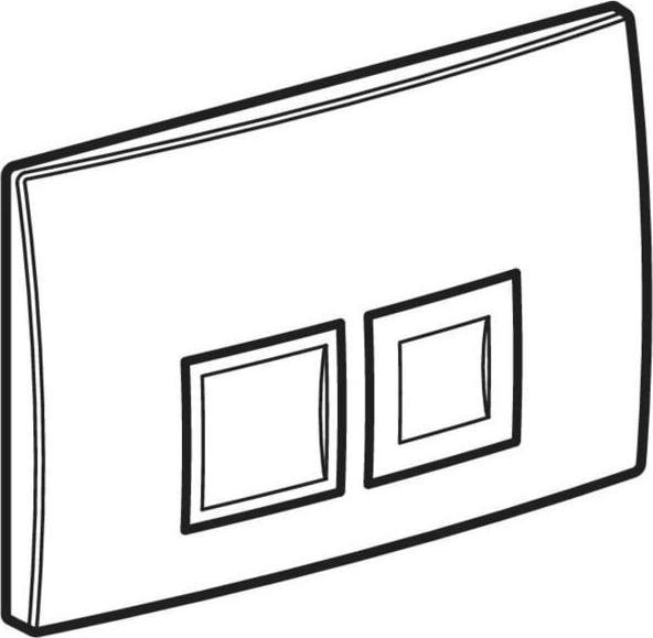 Produktbild Geberit Delta35 Betätigungsplatte, für 2-Mengen-Spülung, mattverchromt