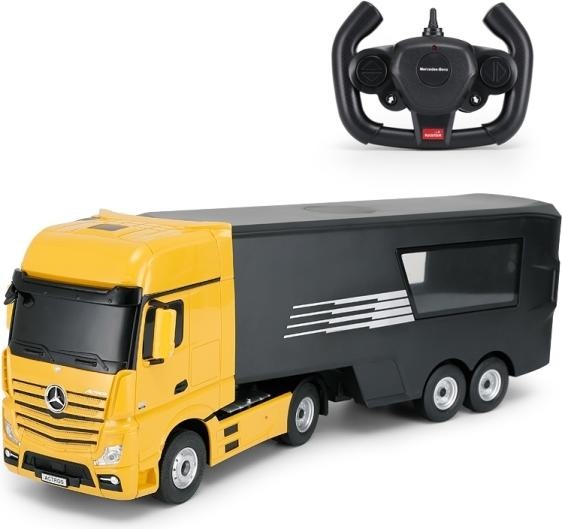 Produktbild Rastar Mercedes-Benz Actros Fjernstyret Lastbil med container 2.4G Gul