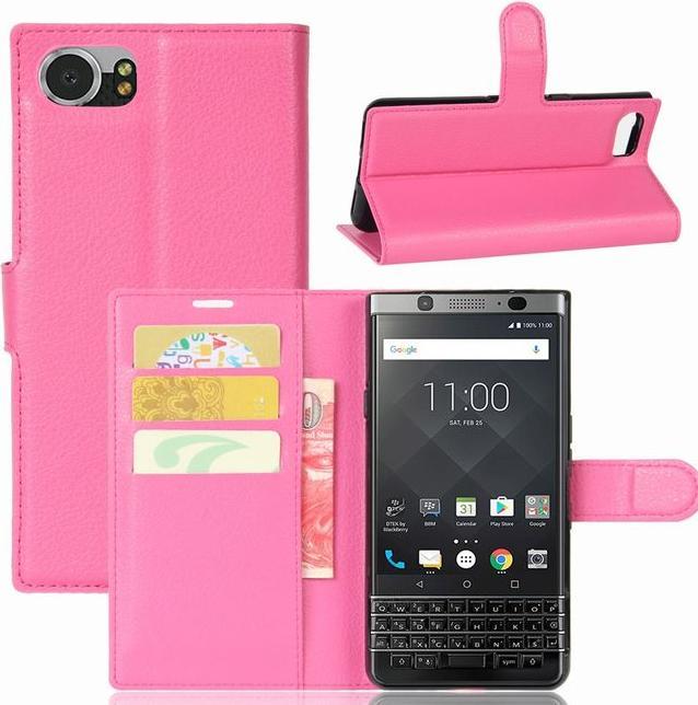 Produktbild MU Classic Litchi Leder Bookcover (Blackberry KEYone)