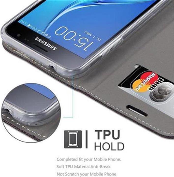 Actual product image Cadorabo Book Jeans Optics Cover (Samsung Galaxy J3 (2016))