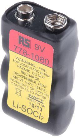 Produktbild RS PRO LS9V 9V 1.2Ah (1 Stk., PP3, 1200 mAh)