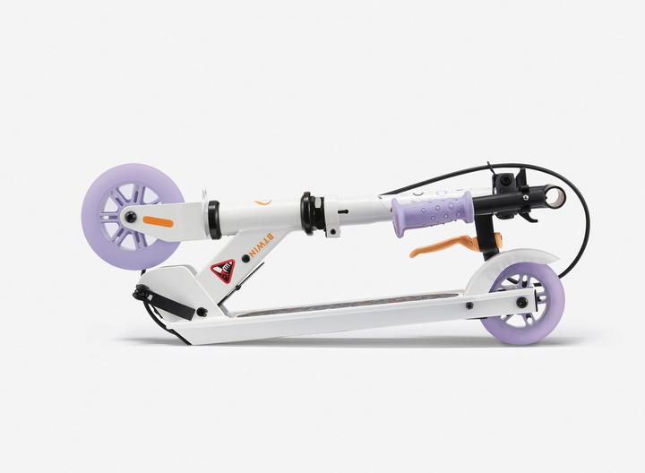 Produktbild Oxelo Scooter Tretroller Kinder mit Bremse - Play 5 weiss/violett