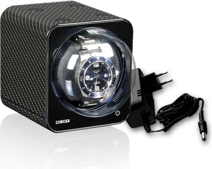 Beco Uhrenbeweger Boxy Fancy Brick - Karbon mit Netzteil (1 x)