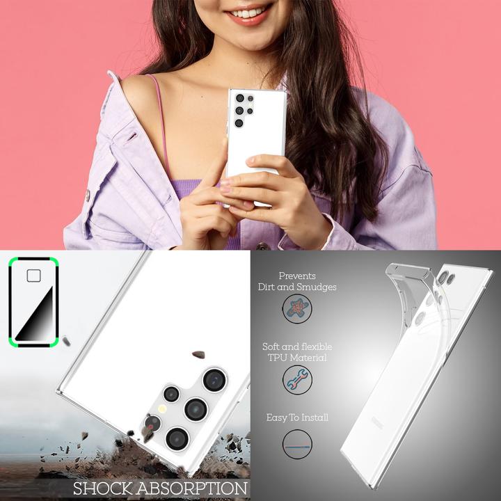 Produktbild Nalia Klare Transparente Silikon Hülle (Samsung Galaxy S22 Ultra)