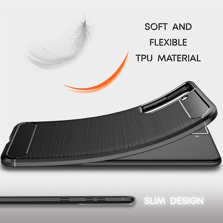Produktbild Nalia Carbon Look Silikon Handyhülle (Samsung Galaxy S22)