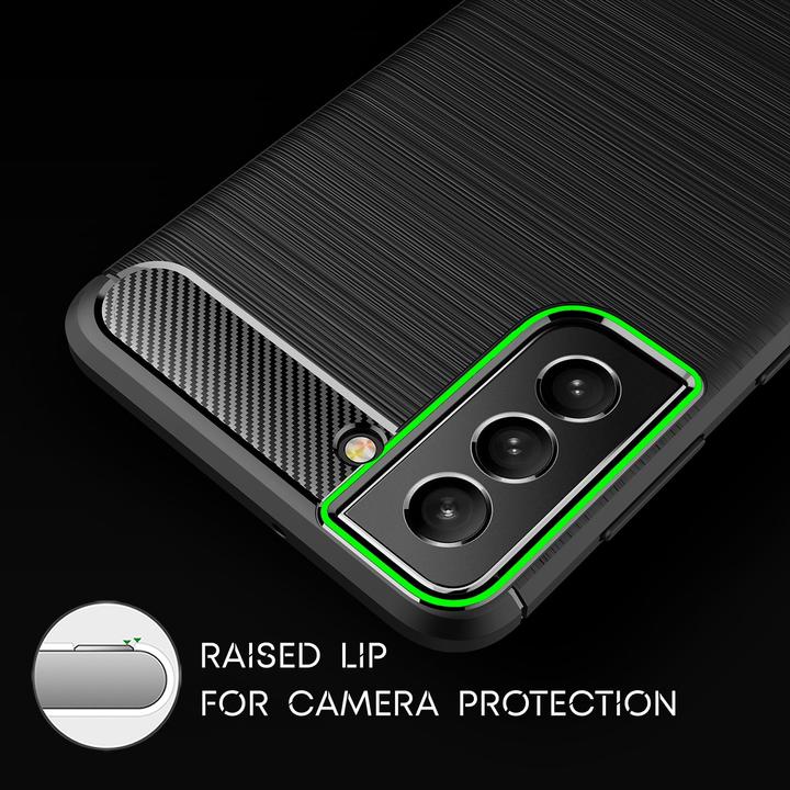 Produktbild Nalia Carbon Look Silikon Handyhülle (Samsung Galaxy S22)