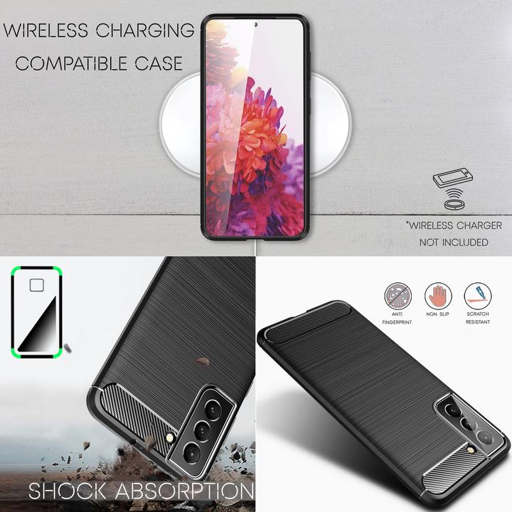 Produktbild Nalia Carbon Look Silikon Handyhülle (Samsung Galaxy S22)