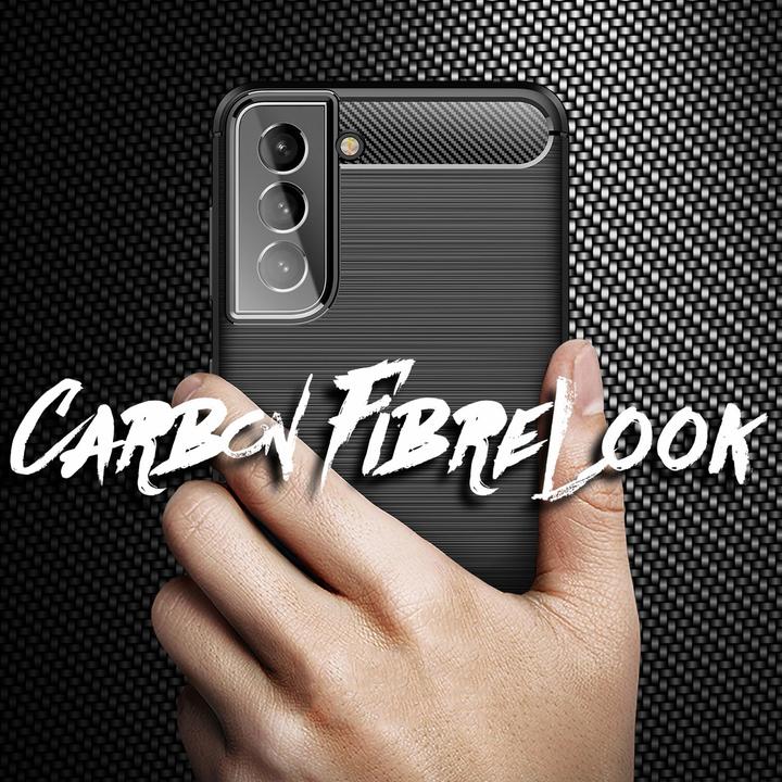 Produktbild Nalia Carbon Look Silikon Handyhülle (Samsung Galaxy S22)