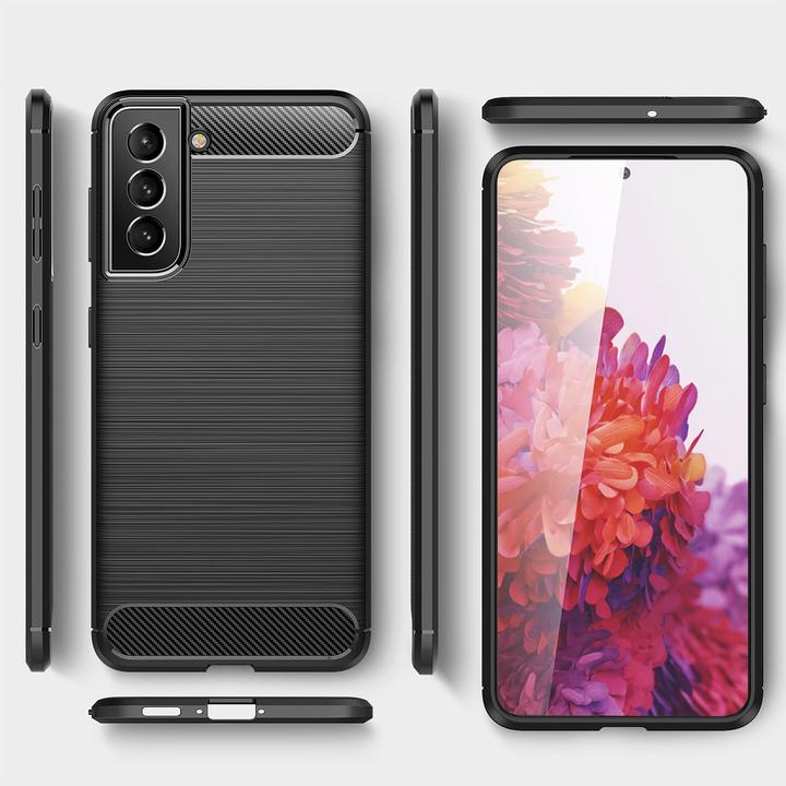 Produktbild Nalia Carbon Look Silikon Handyhülle (Samsung Galaxy S22)