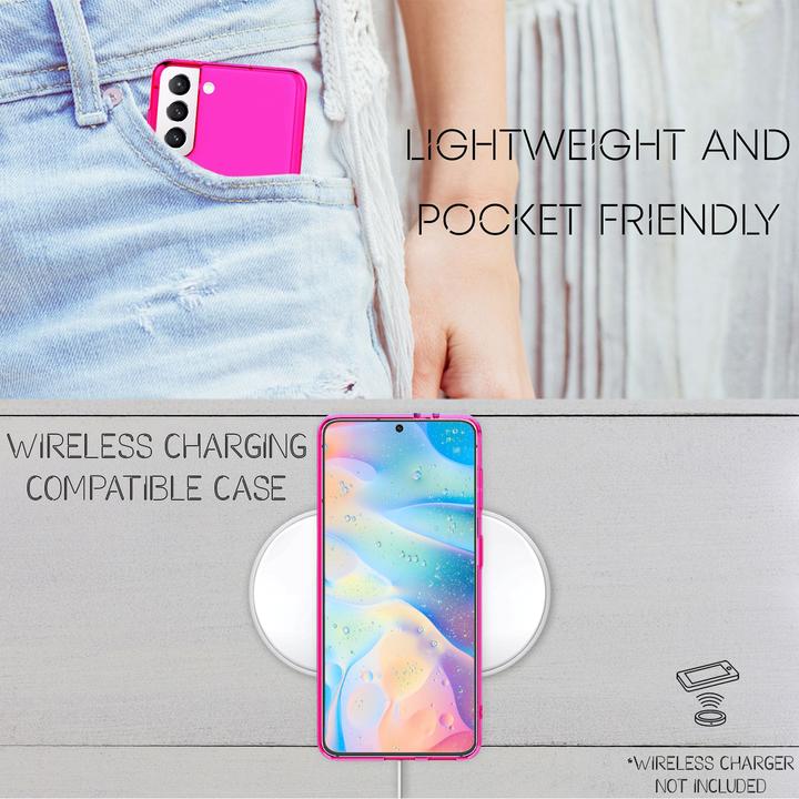 Actual product image Nalia Clear Transparent Neon Silicone Cover (Samsung Galaxy S22+)