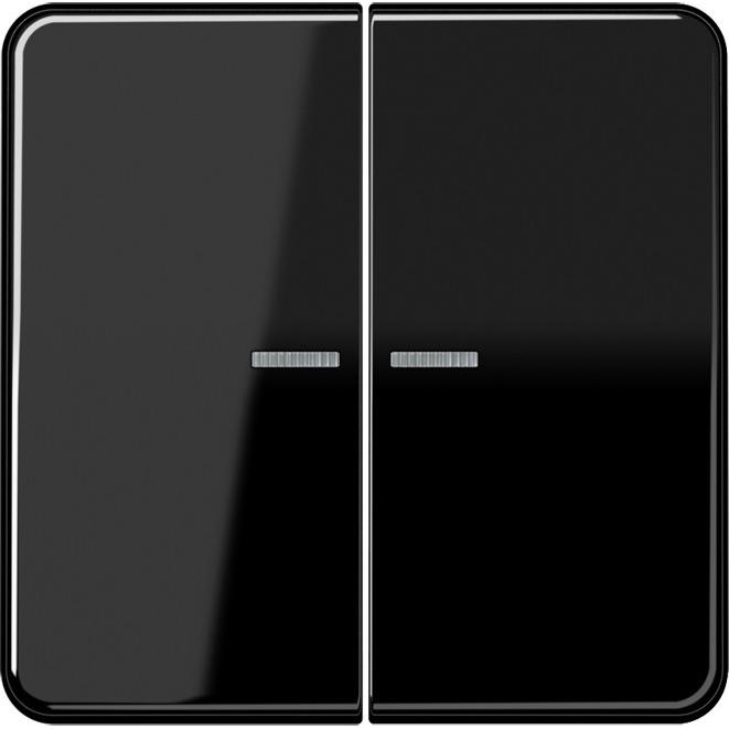 JUNG, Zubehör Schalterprogramm, Wippe 2t Schalter CD sw glz Lichtausl CD595KO5SW