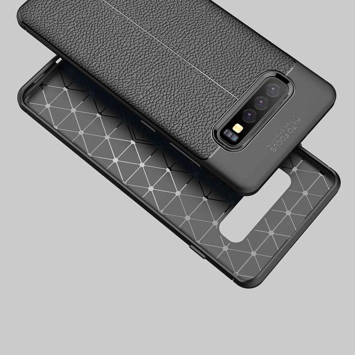 Produktbild Cadorabo TPU Cover Kunstleder Struktur (Samsung Galaxy S10)