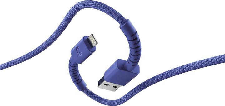 Image du produit Fresh'N Rebel Fresh 'n Rebel USB-A zu Lightning silicone geflochtenes Kabel "FlexWave" 2m, True Blue (2 m, 12 W)