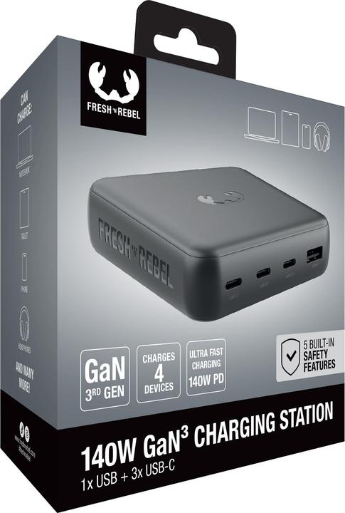 Produktbild Fresh'N Rebel Fresh 'n Rebel Desktop Charger Grey 140W (140 W)