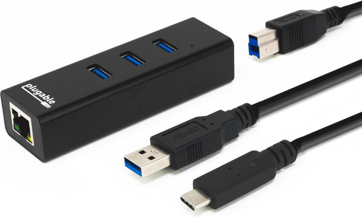 Productafbeelding Plugable 3-poorts USB 3.0 Bus Powered Hub (USB-B, 4 ports)