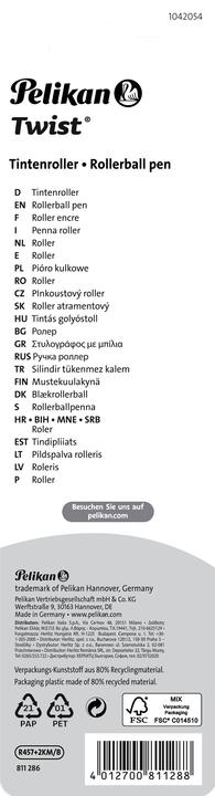 Image du produit Pelikan TWIST - stylo à bille roulante (Bleu, 1x)