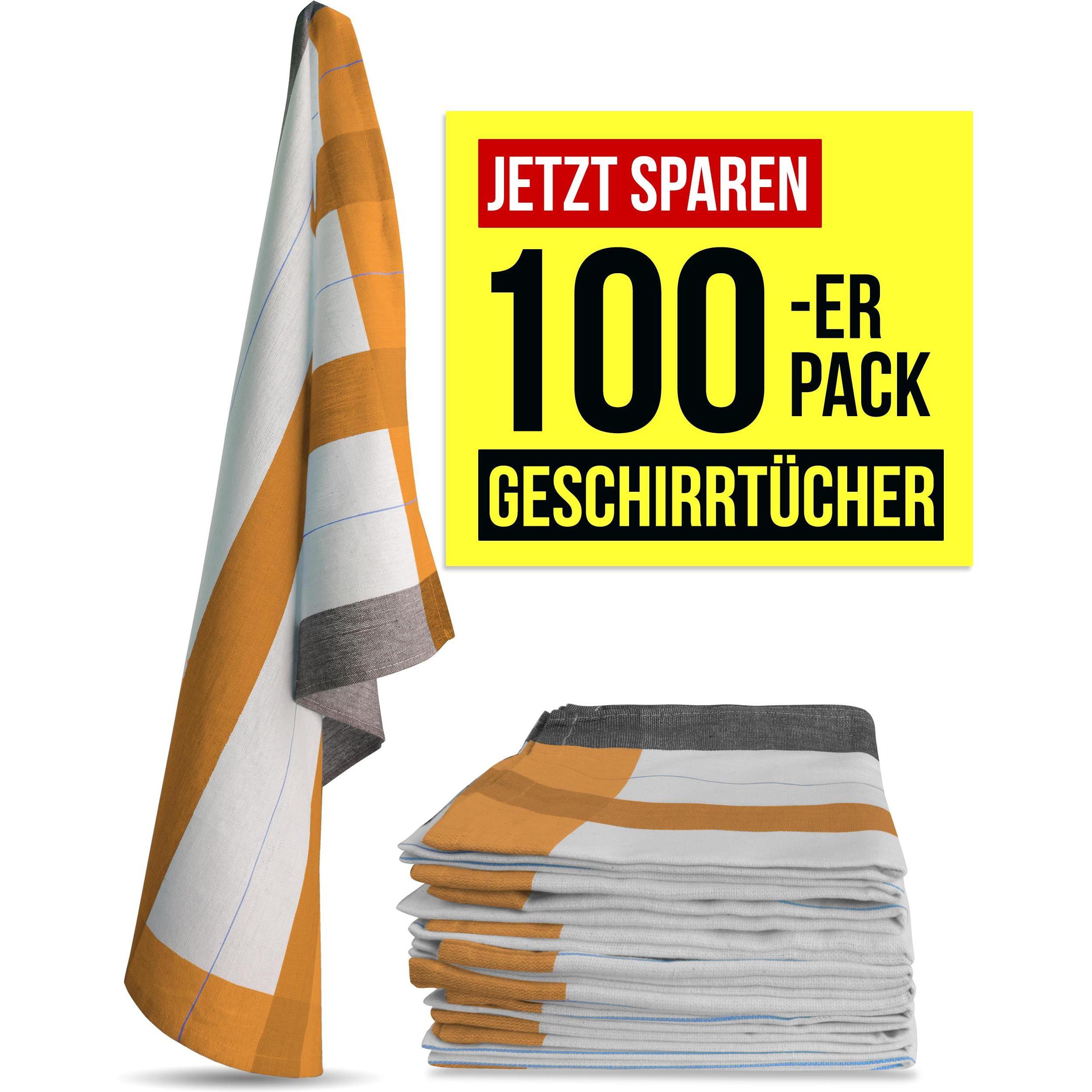 Aspero, Geschirrtuch, 100 Geschirrtücher aus Baumwolle (55 x 75 cm)