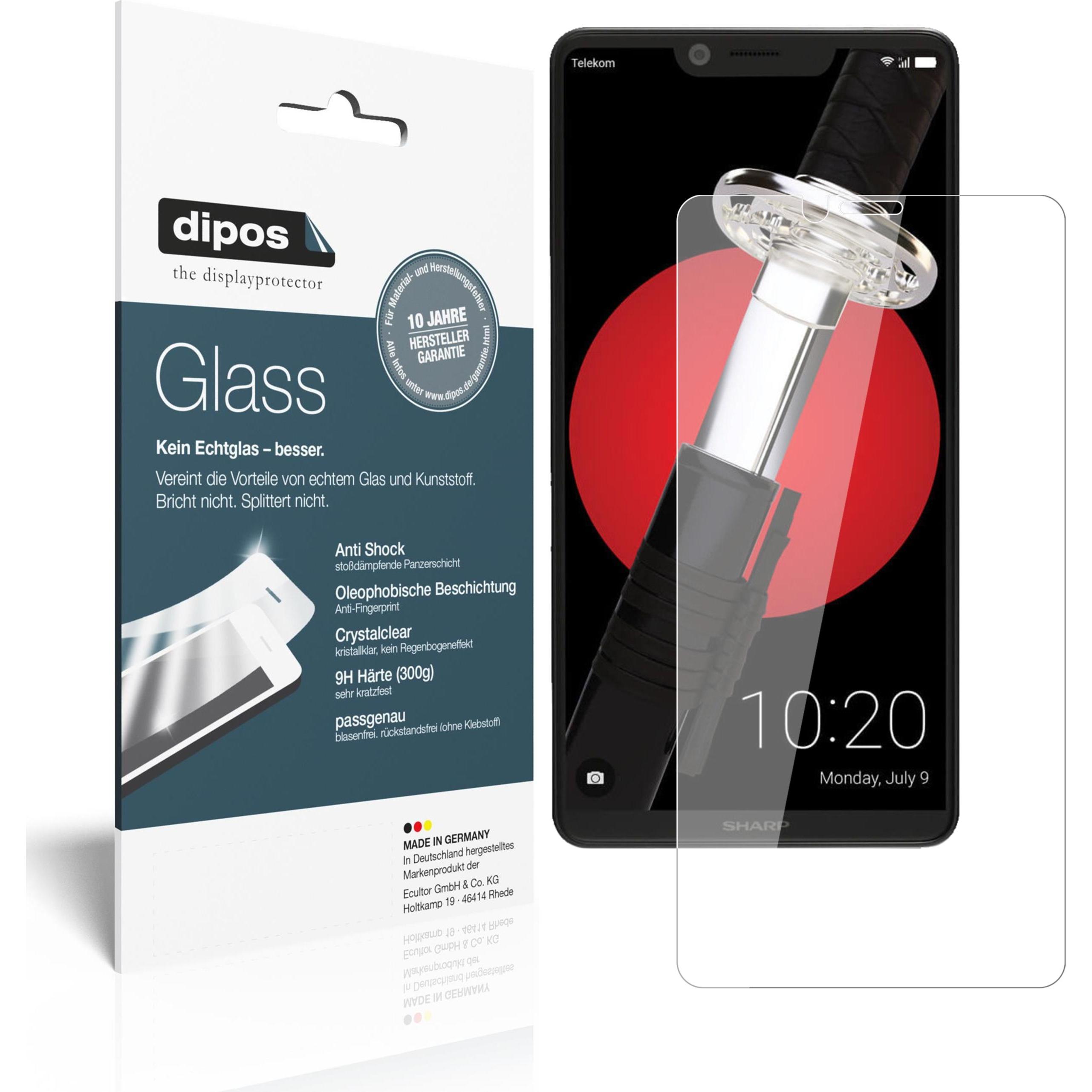 Dipos Displayschutz Anti-Shock (2 Stück, Sharp Aquos D10), Smartphone Schutzfolie, Transparent