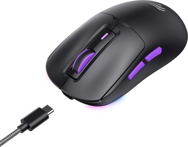 Actual product image Havit Wireless Gaming Mouse MS969WB, RGB, 1000DPI - 16000DPI, Black (Wireless)