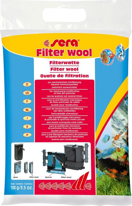 Sera Filter accessories Filter wadding, 100 g (Fresh water, Salt water)
