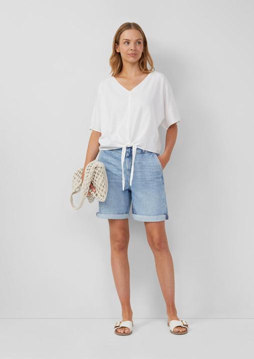 Immagine prodotto s.Oliver Bluse Verkürzte Leinenmix-Bluse im Relaxed Fit (46)