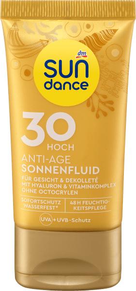 Produktbild dm Sundance Sonnenfluid Gesicht Anti Age LSF 30, 50ml (Sonnencreme Gesicht, SPF 30, 50 ml)