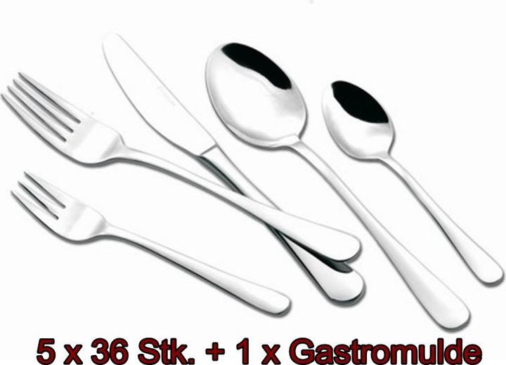 Produktbild Esmeyer Besteckkasten Silvia 18/0, Edelstahl, Silber/blau, 55 x 33 x 8.5 cm, 181 (181 Stück, Besteck Set)