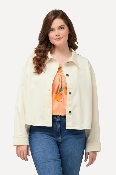 Image du produit Ulla Popken Veste en jean à col de chemise. Coton bio (54)