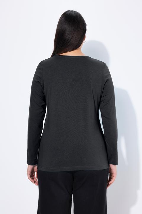 Produktbild Ulla Popken Shirt, Slim, Rundhalsausschnitt, Langarm (58)