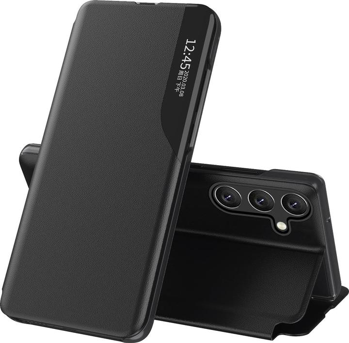 Hurtel Eco Leather View Case elegant cover with flap and stand function for Samsung Galaxy A26 - Black (Samsung Galaxy A26)