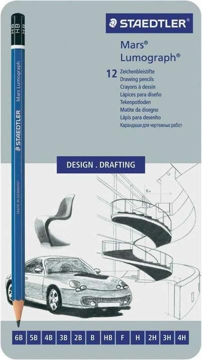 Immagine prodotto Staedtler 4007817104729 Set regalo penna e penna stilografica Scatola di carta (2B, 2H, 3B, 3H, 4B, 4h, 5B, 6B, B, F, H, HB, 12x)