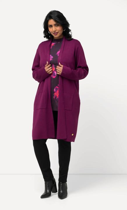 Produktbild Ulla Popken Strickjacke, lange, offene Form, weicher Feinstrick (56)