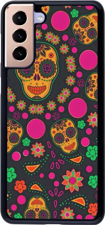 Produktbild PhoneLook Hülle Halloween 22 colorful mexican skulls (Samsung Galaxy S21+ 5G)
