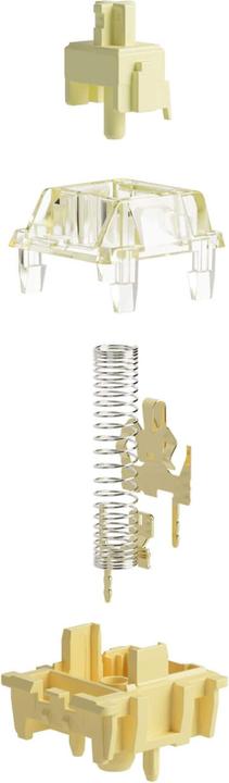 Actual product image Akko V5 Pro Cream Yellow with LED Condenser