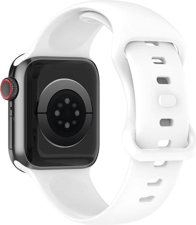 Actual product image König Design Sport Replacement Strap for Apple Watch 1/2/3/4/5/6/SE 40 38 mm Large Silicone White