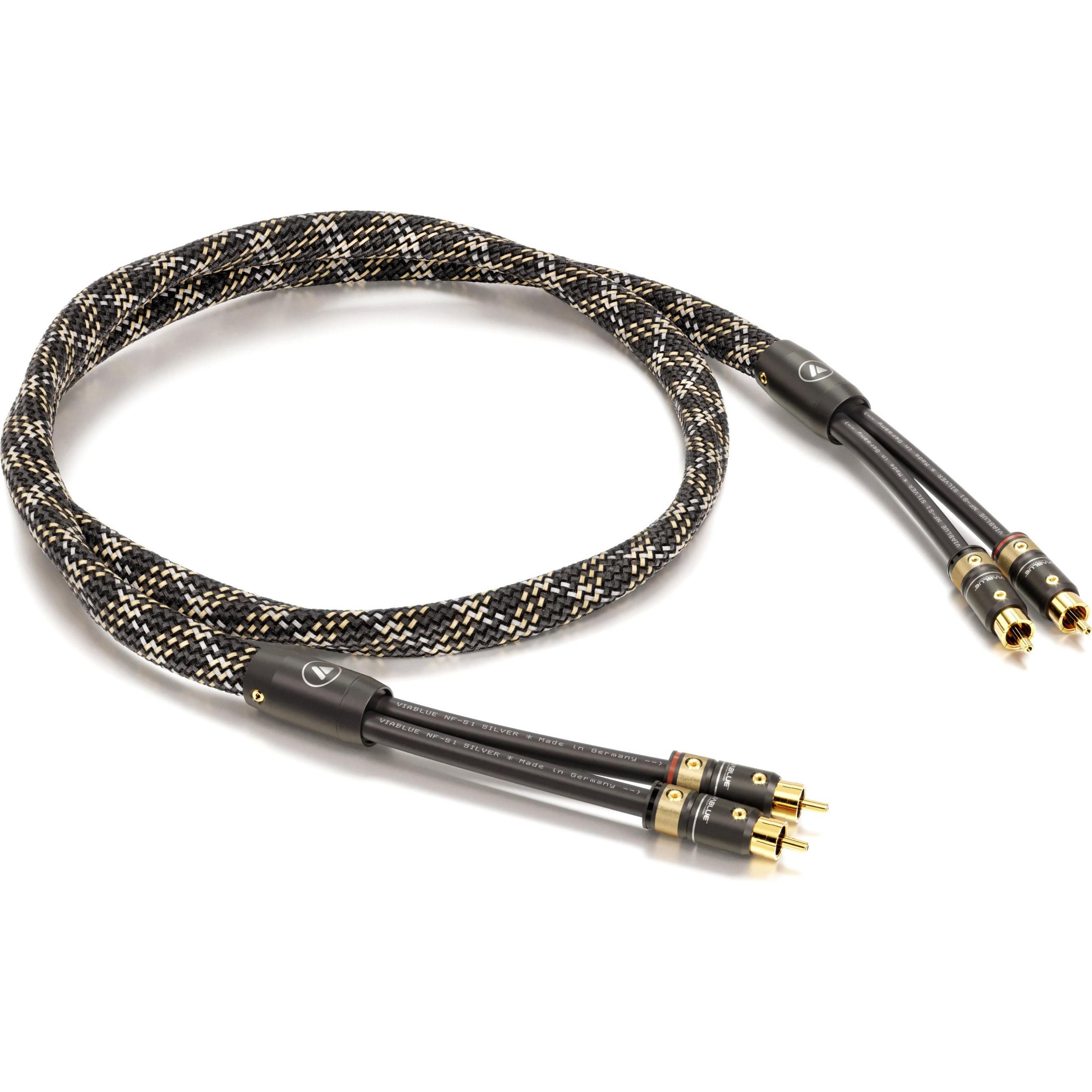 ViaBlue NF-S1 Quattro Silver RCA - T6S (0.50 m), Audio Kabel