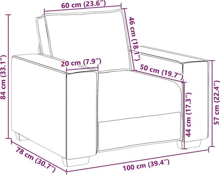 Produktbild vidaXL Sofa Stuhl