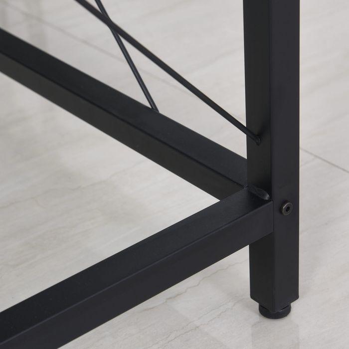 Actual product image Swisshandel24 Corner desk L-shaped computer desk Desk with monitor stand, office desk in industrial design